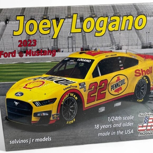 Salvinos Joey Logano 2023 Ford Mustang NASCAR 1/24 Car Model Kit - Picture 4 of 5